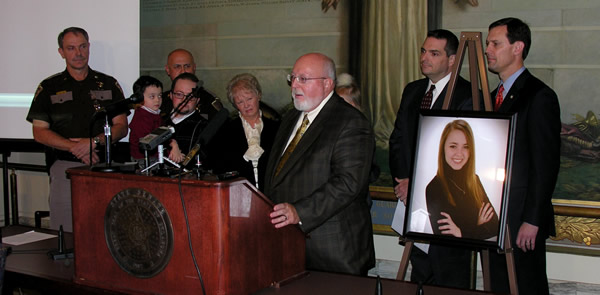 Keith Swezey addresses members of the media at the State Capitol Thursday. 