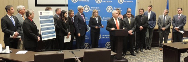 Senate President Pro Tem Mike Schulz and members of the Senate Republican Caucus announced their 2017 legislative agenda Thursday at the state Capitol.  